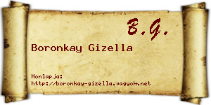 Boronkay Gizella névjegykártya