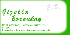 gizella boronkay business card